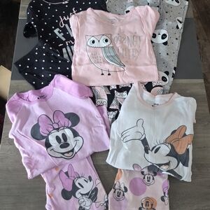 Disney Minnie Mouse Kids Pajamas - Pink and Gray